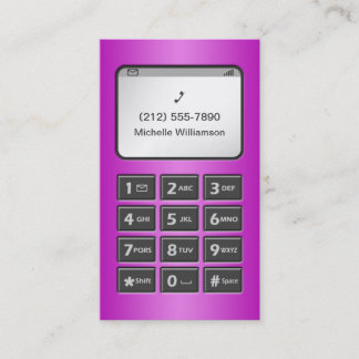Mijn andere telefoon - Paarse Persoonlijke Roeping Contactkaartje