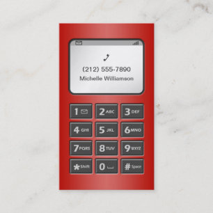 Mijn andere telefoon - Rode Persoonlijke Roepende  Contactkaartje