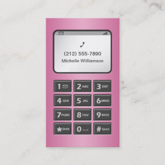 Mijn andere telefoon - Roze Visitekaartjes