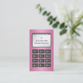 Mijn andere telefoon - Roze Visitekaartjes (Staand voorkant)