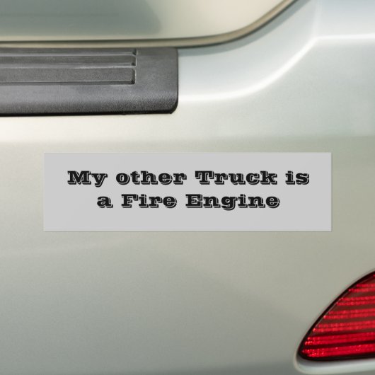 Mijn andere Truck is Fire Engine Bumpersticker (Op auto)
