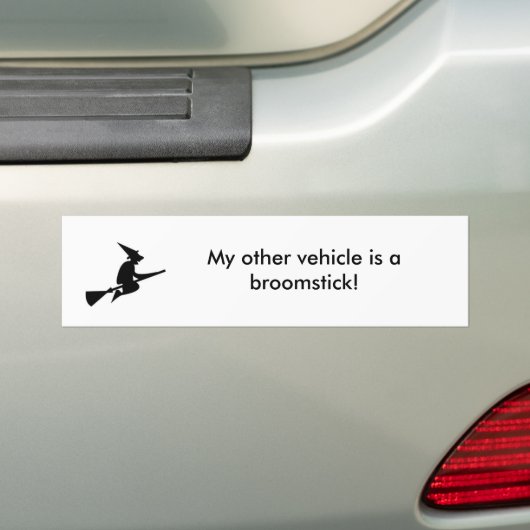 Mijn andere voertuig is een broomstick! bumpersticker (Op auto)