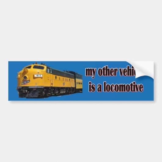 Mijn andere voertuig is een cnw voor locomotieven bumpersticker (Voorkant)