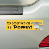Mijn andere voertuig is een Donkey-Bumpersticker Bumpersticker (Op auto)