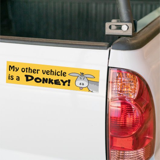 Mijn andere voertuig is een Donkey-Bumpersticker Bumpersticker (Op Truck)