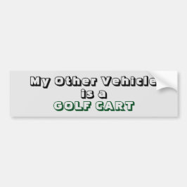 Mijn andere voertuig is een GOLFKAR Bumpersticker