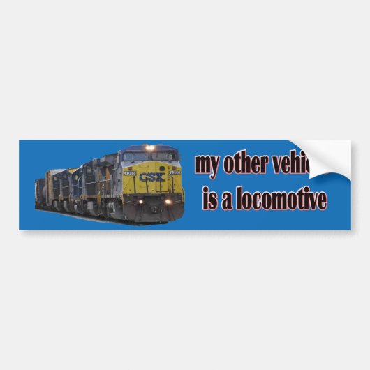 Mijn andere voertuig is een locomotief CSX Bumpersticker (Voorkant)