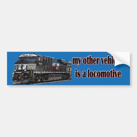 Mijn andere voertuig is een locomotief NS Bumpersticker (Voorkant)