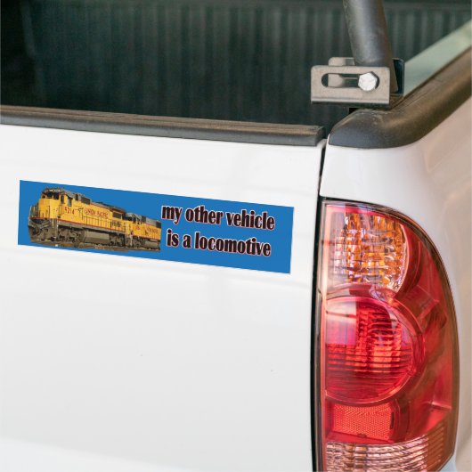 Mijn andere voertuig is een locomotief U.P. Bumpersticker (Op Truck)