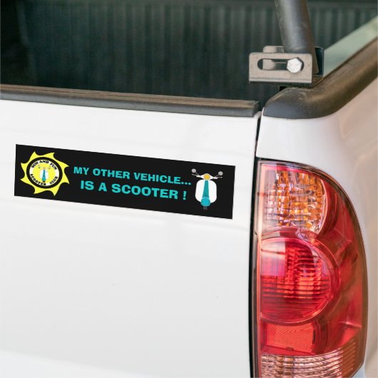 MIJN ANDERE VOERTUIG IS EEN SCOOTER... BUMPERSTICKER (Op Truck)