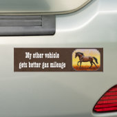Mijn andere voertuig krijgt een beter benzinekilom bumpersticker (Op auto)