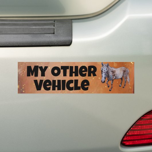Mijn andere voertuig paard bumpersticker (Op auto)