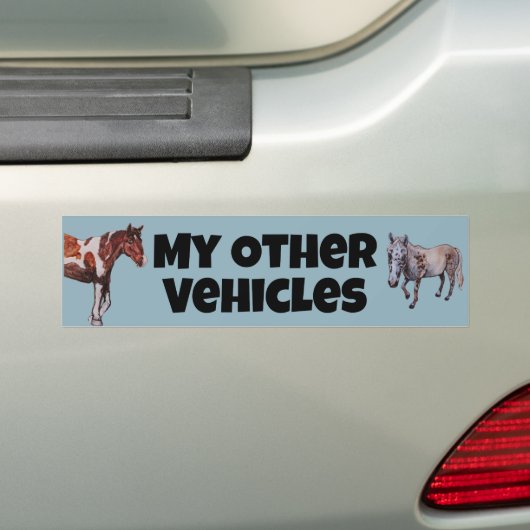 Mijn andere voertuig paard bumpersticker (Op auto)