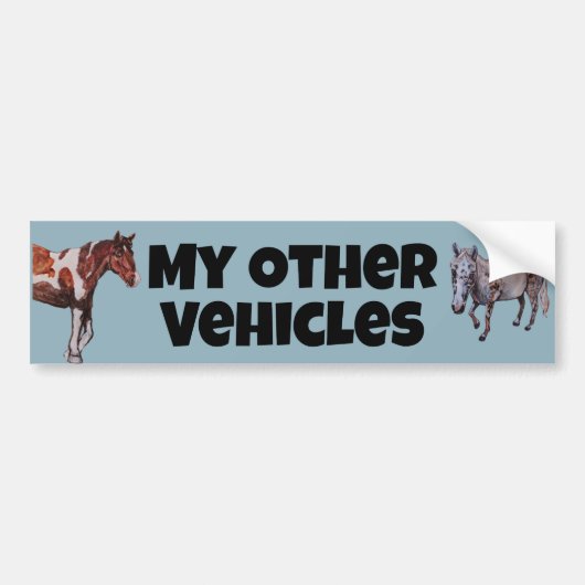 Mijn andere voertuig paard bumpersticker (Voorkant)