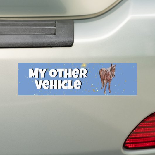 Mijn andere voertuig paard bumpersticker (Op auto)