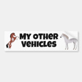 Mijn andere voertuigen, paarden bumpersticker (Voorkant)
