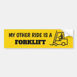 Mijn andere wagen is een vorkheftruck sticker