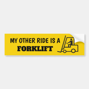 Mijn andere wagen is een vorkheftruck sticker