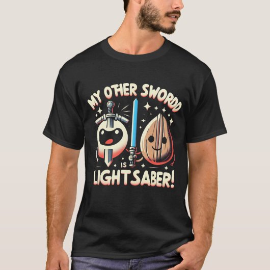 Mijn andere zwaard is Lightsaber, Funny Fencer T-shirt (Voorkant)
