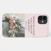 Mijn Angel-moeder, A. Lincoln citaat, bleek roze, iPhone Hoesje (Achterkant horizontaal)