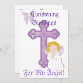 Mijn Angel's Christening Blessings-Customize Kaart (Voorkant / Achterkant)