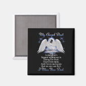 Mijn Angle Dad Ik mis je vader Memorial Day Vaders Magneet (Voorkant / Achterkant)