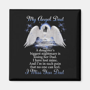 Mijn Angle Dad Ik mis je vader Memorial Day Vaders Magneet