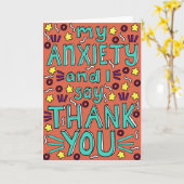 Mijn angst en ik zeg bedankt kaart (Gele Bloem)