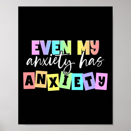 Mijn angst heeft angst Mental Health Maand Poster (Voorkant)