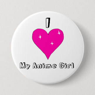 Mijn Anime Girl Ronde Button 7,6 Cm