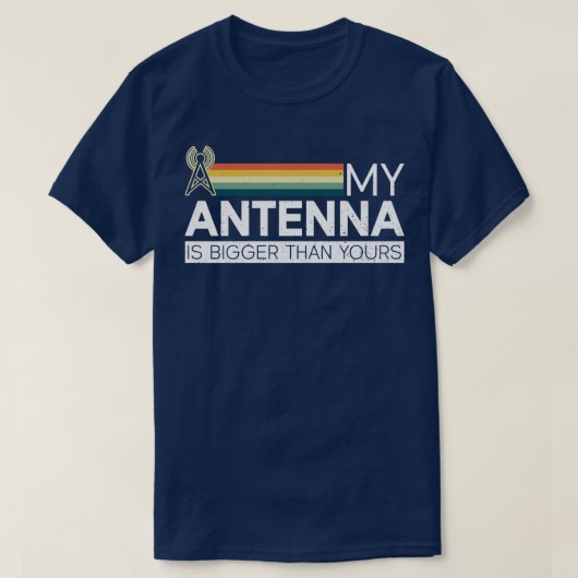 Mijn antenne is groter dan uw uurradio op t-shirt (Design voorkant)