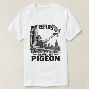 Mijn Antwoorden Reizen per Duif – Grappige Vintage T-shirt