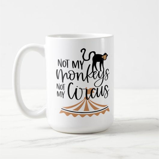 Mijn apen niet mijn Circus Koffiemok (Links)