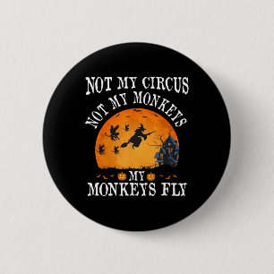 Mijn apen vliegen niet grappig. ronde button 5,7 cm
