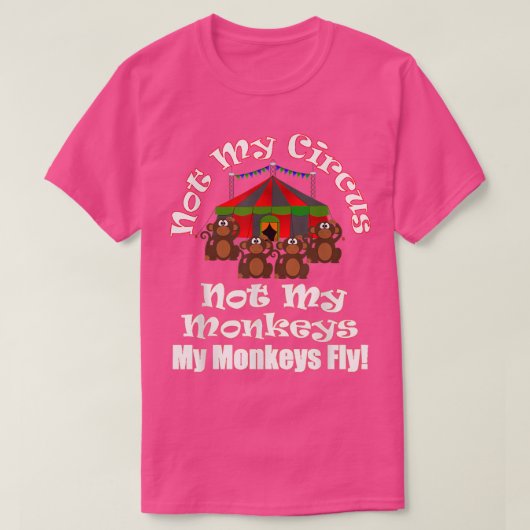 Mijn apen vliegen niet grappig. t-shirt (Design voorkant)