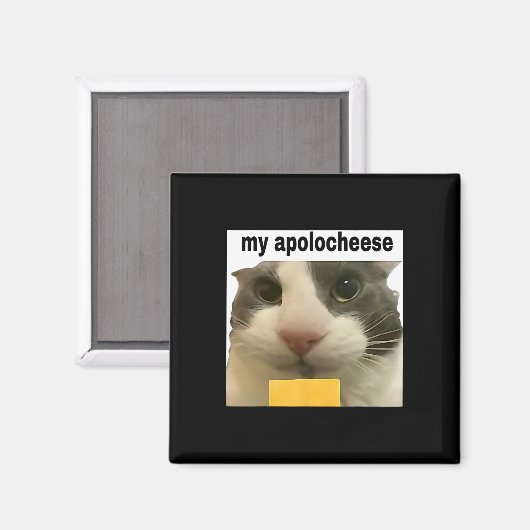 Mijn Apolocheese Grappige Kat Meme Brainrot Gen Z  Magneet (Voorkant / Achterkant)