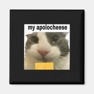 Mijn Apolocheese Grappige Kat Meme Brainrot Gen Z  Magneet