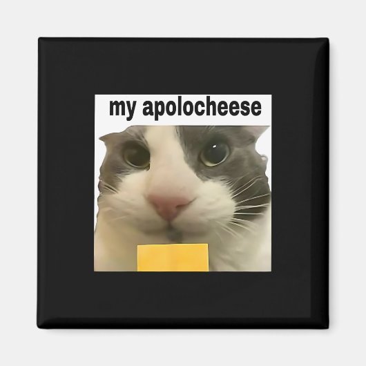 Mijn Apolocheese Grappige Kat Meme Brainrot Gen Z  Magneet (Voorkant)