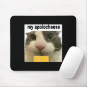 Mijn Apolocheese Grappige Kat Meme Brainrot Gen Z  Muismat (Met muis)