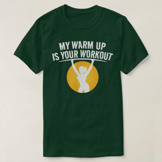 Mijn arm omhoog is je werkout Sarcastic Fitness Mo T-shirt (Design voorkant)