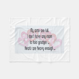 Mijn armen zijn vol fleece deken