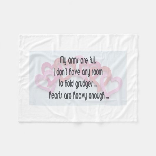 Mijn armen zijn vol fleece deken (Voorkant (Horizontaal))