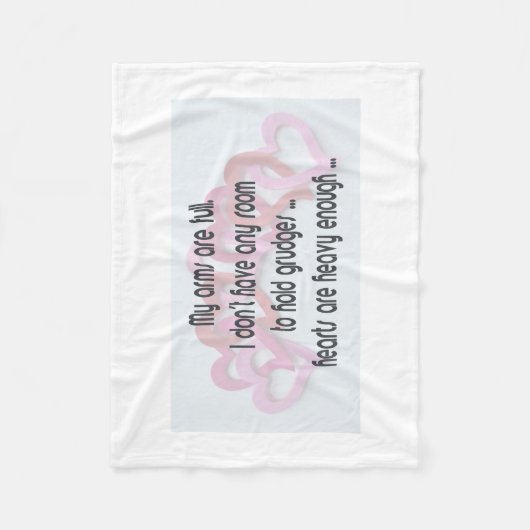 Mijn armen zijn vol fleece deken (Voorkant)