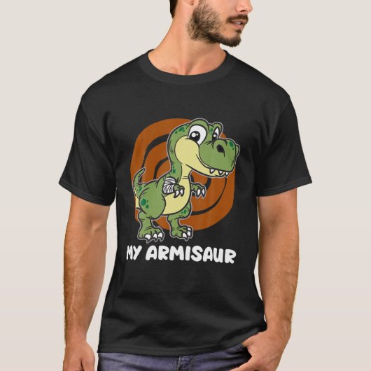 Mijn Armisaur - Dinosaur met een gebroken arm T-shirt (Voorkant)