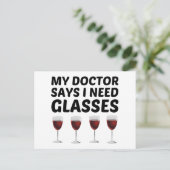 MIJN ARTS ZEGT DAT IK GLAS NODIG HEB AANKONDIGINGSKAART (Staand voorkant)