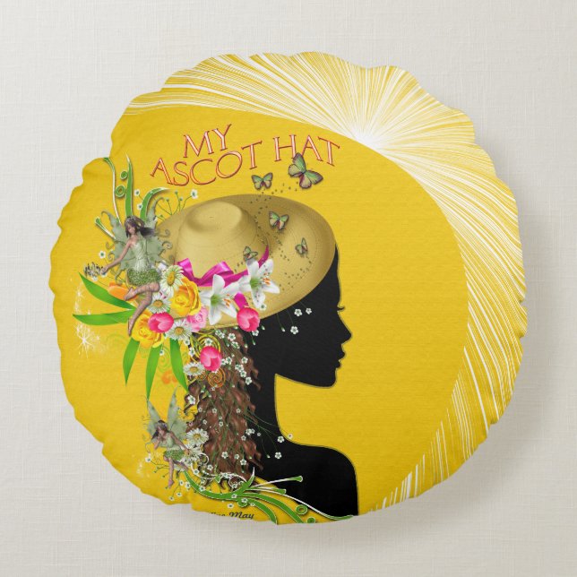 Mijn Ascot Pet Rond Kussen (Voorkant)