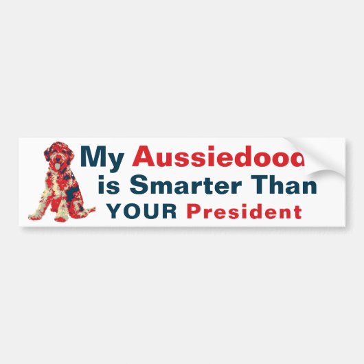 Mijn assiedoedle is slimmer dan je President Bumpersticker (Voorkant)