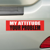 Mijn Attitude Bumpersticker (Op auto)
