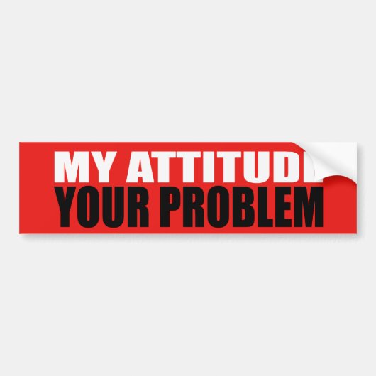 Mijn Attitude Bumpersticker (Voorkant)