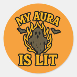 MIJN AURA STRAALT – RONDE STICKER